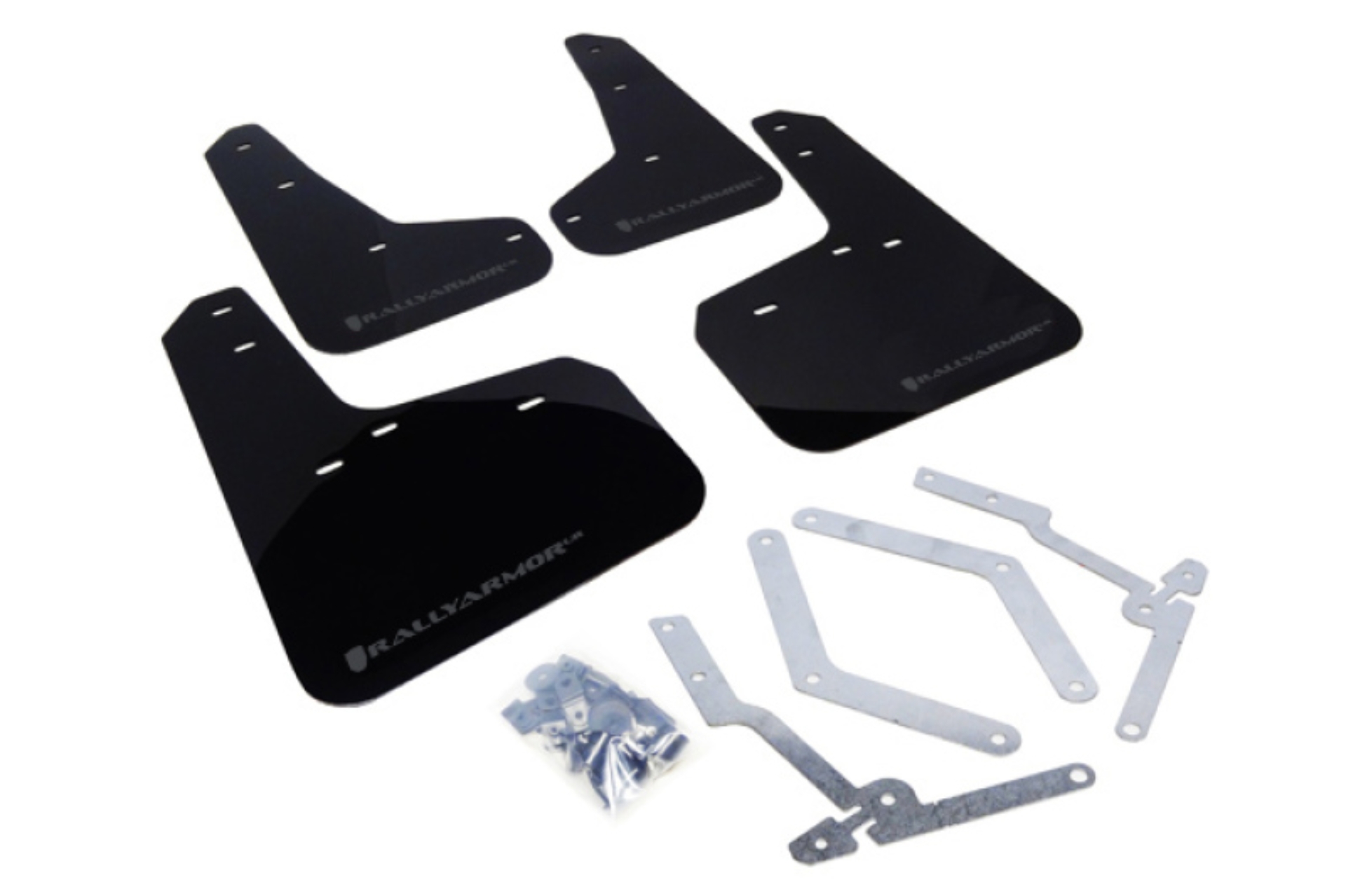 Picture of Rally Armor RAL UR Blk Flap/Grey Logo Mud Flaps - MF27-UR-BLK/GRY