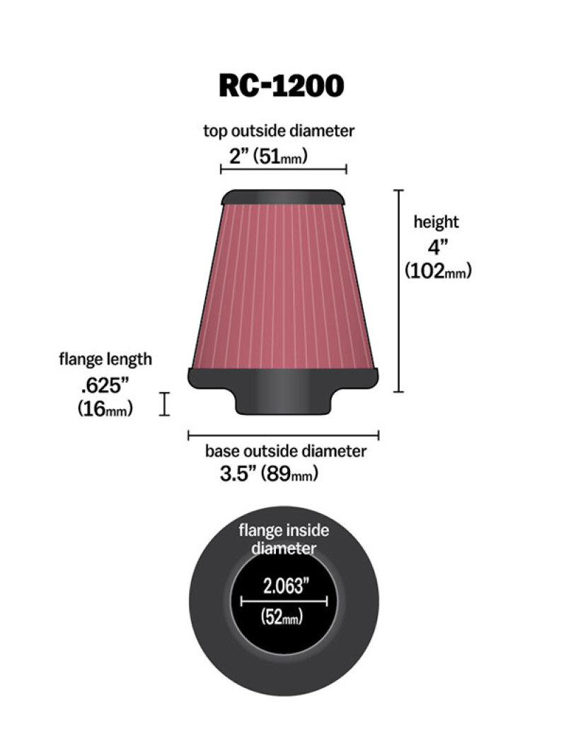 Picture of K&N Engineering KN Universal Air Filter - RC-1200