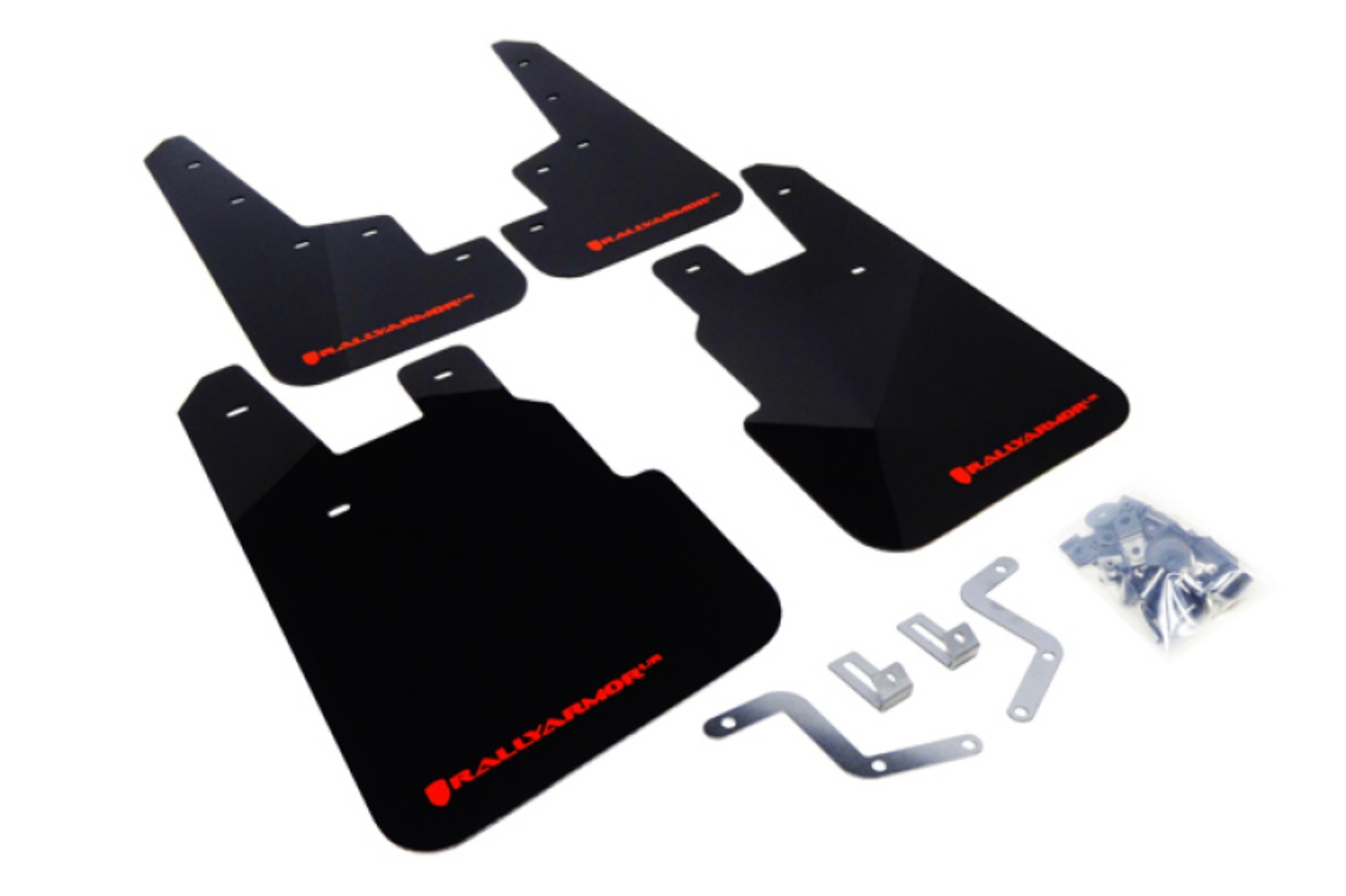 Picture of Rally Armor RAL UR Blk Flap/Rd Logo Mud Flaps - MF28-UR-BLK/RD