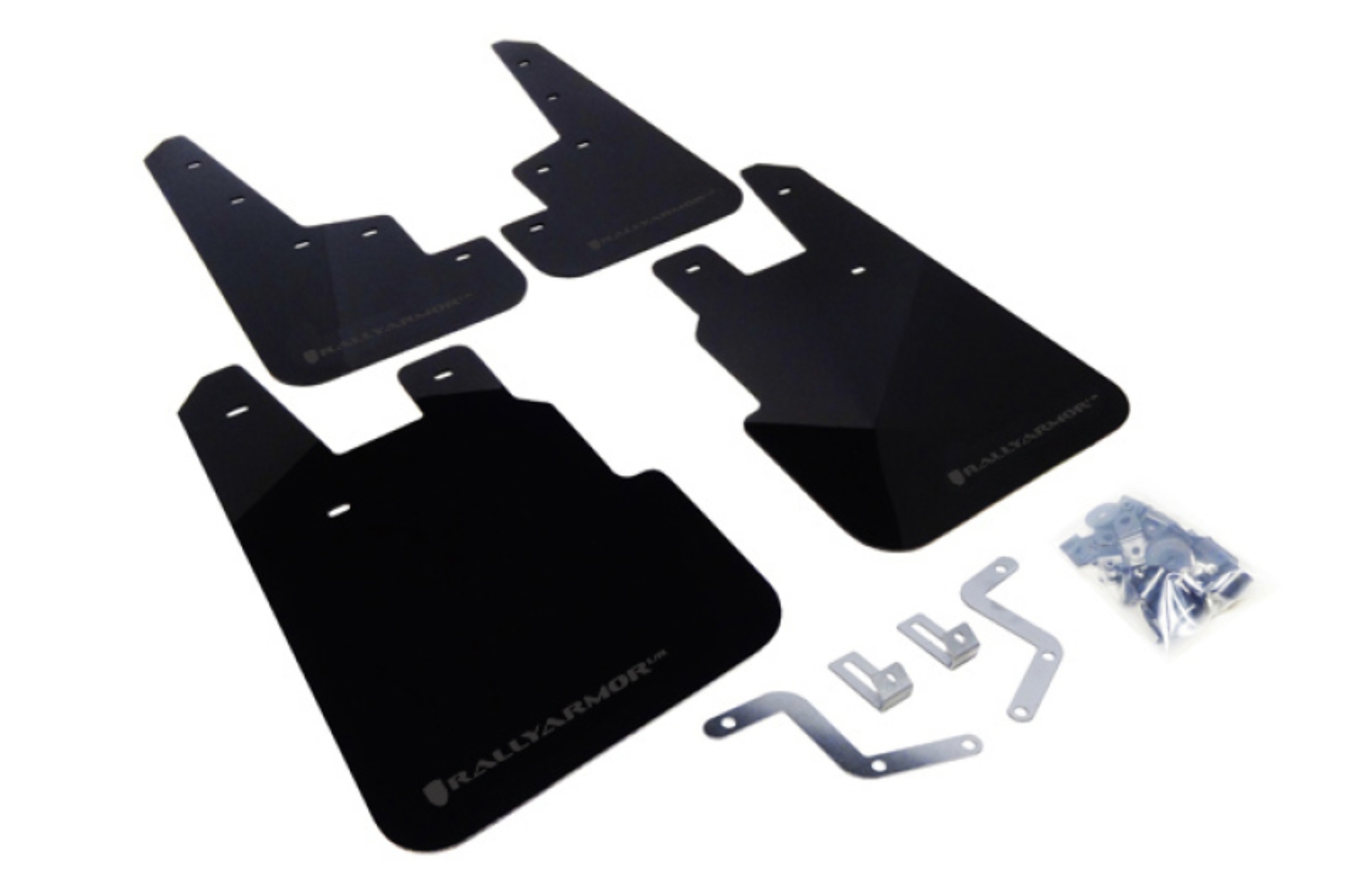 Picture of Rally Armor RAL UR Blk Flap/Grey Logo Mud Flaps - MF28-UR-BLK/GRY