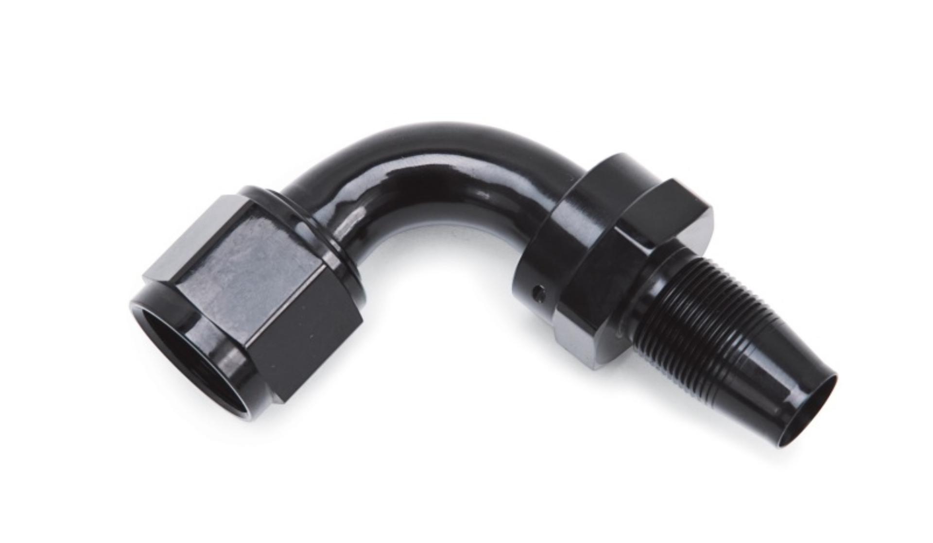 Picture of 6AN 2-Piece 90 Degree Swivel Hose End Without Socket With Black Finish