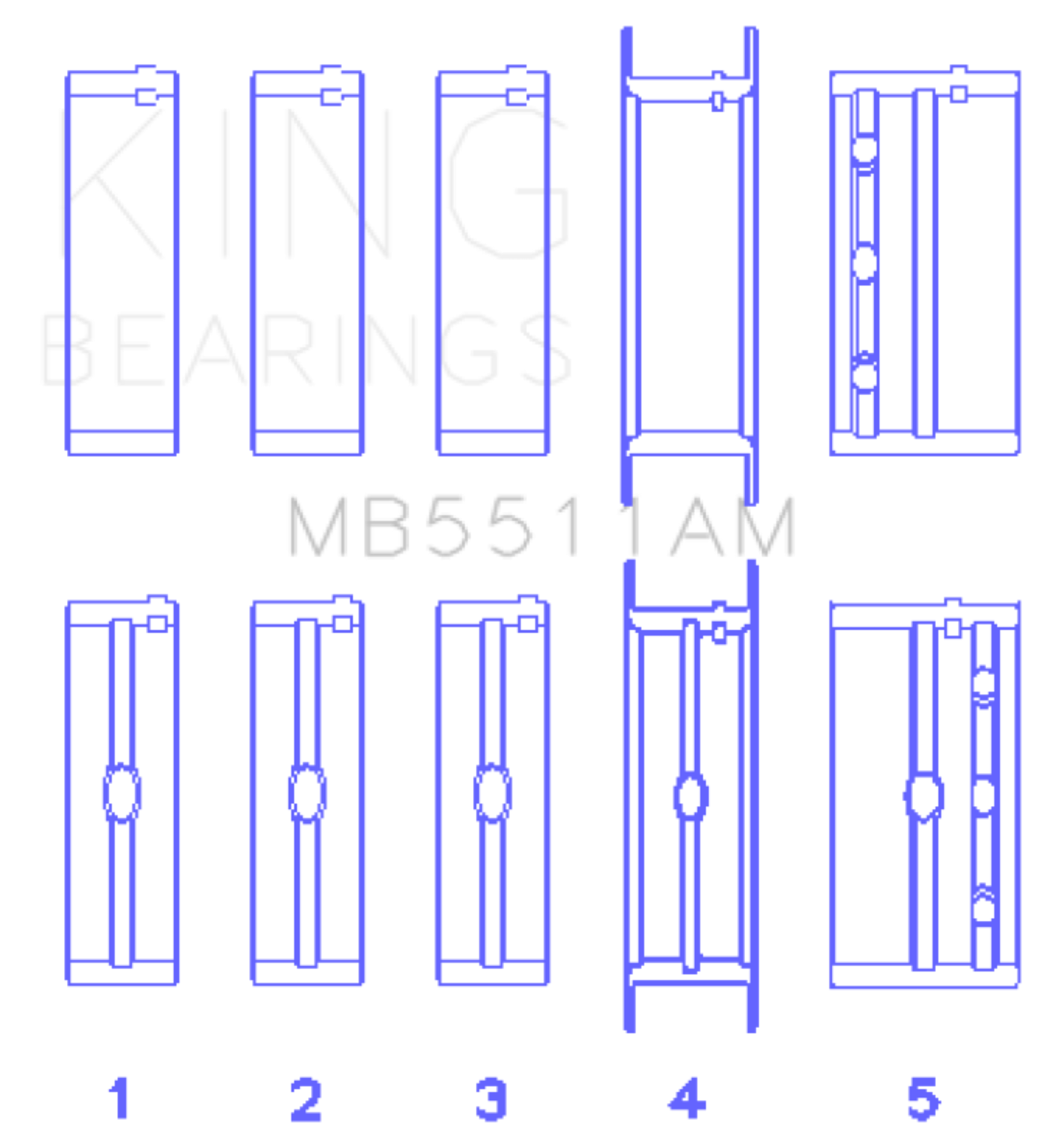 Picture of King Engine Bearings KING Main Bearings - MB5511AM