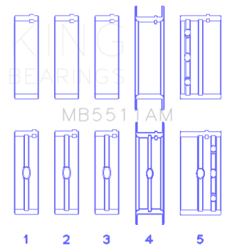 Picture of King Engine Bearings KING Main Bearings - MB5511AM