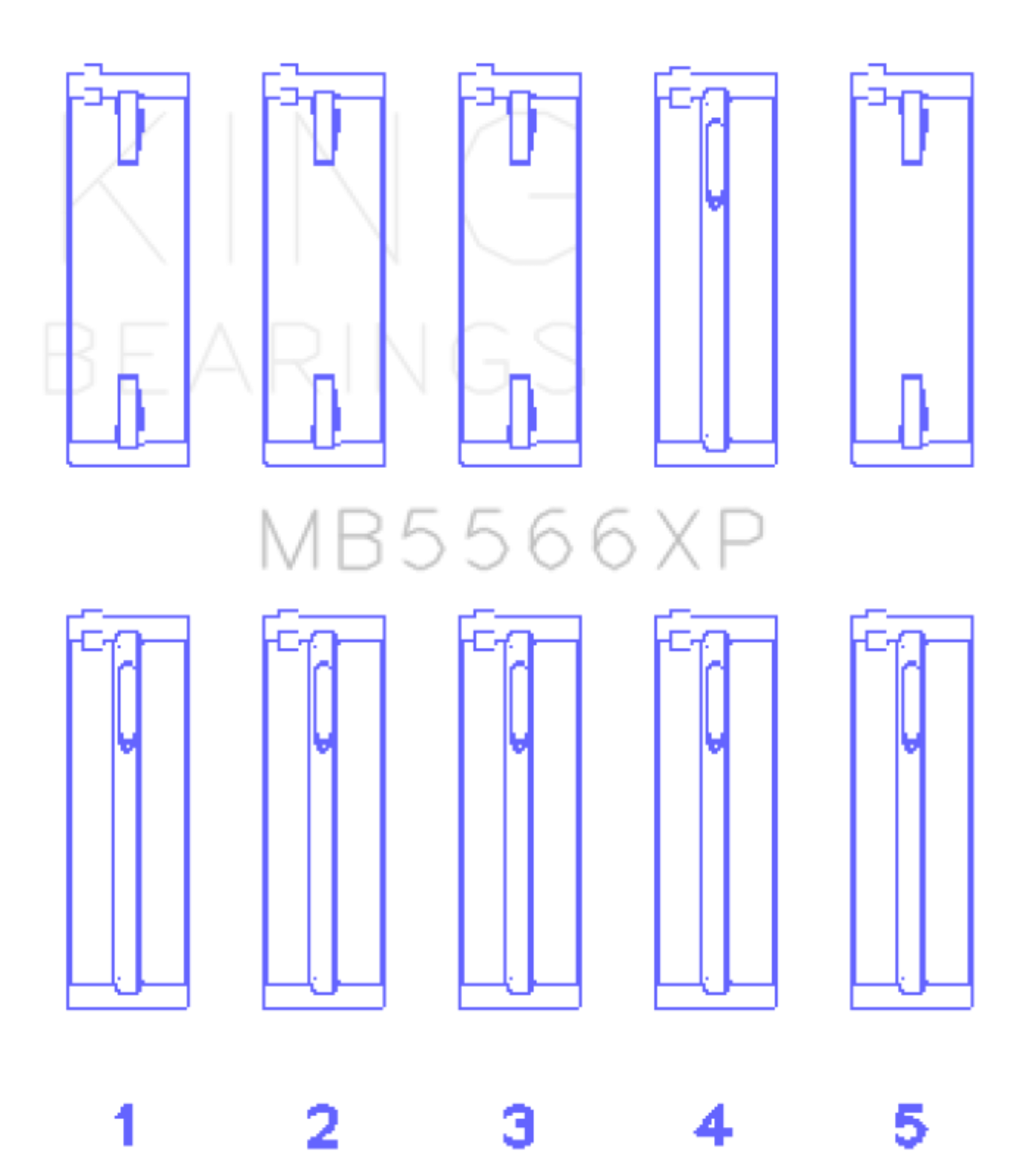 Picture of King Engine Bearings KING Performance Main Bearings - MB5566XP0.25