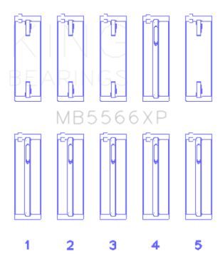 Picture of King Engine Bearings KING Performance Main Bearings - MB5566XP0.25