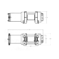 Picture of 4;000 lbs; 12 VDC; 3/16 in x 50 ft steel rope; sealed solenoid; 12 ft handheld r