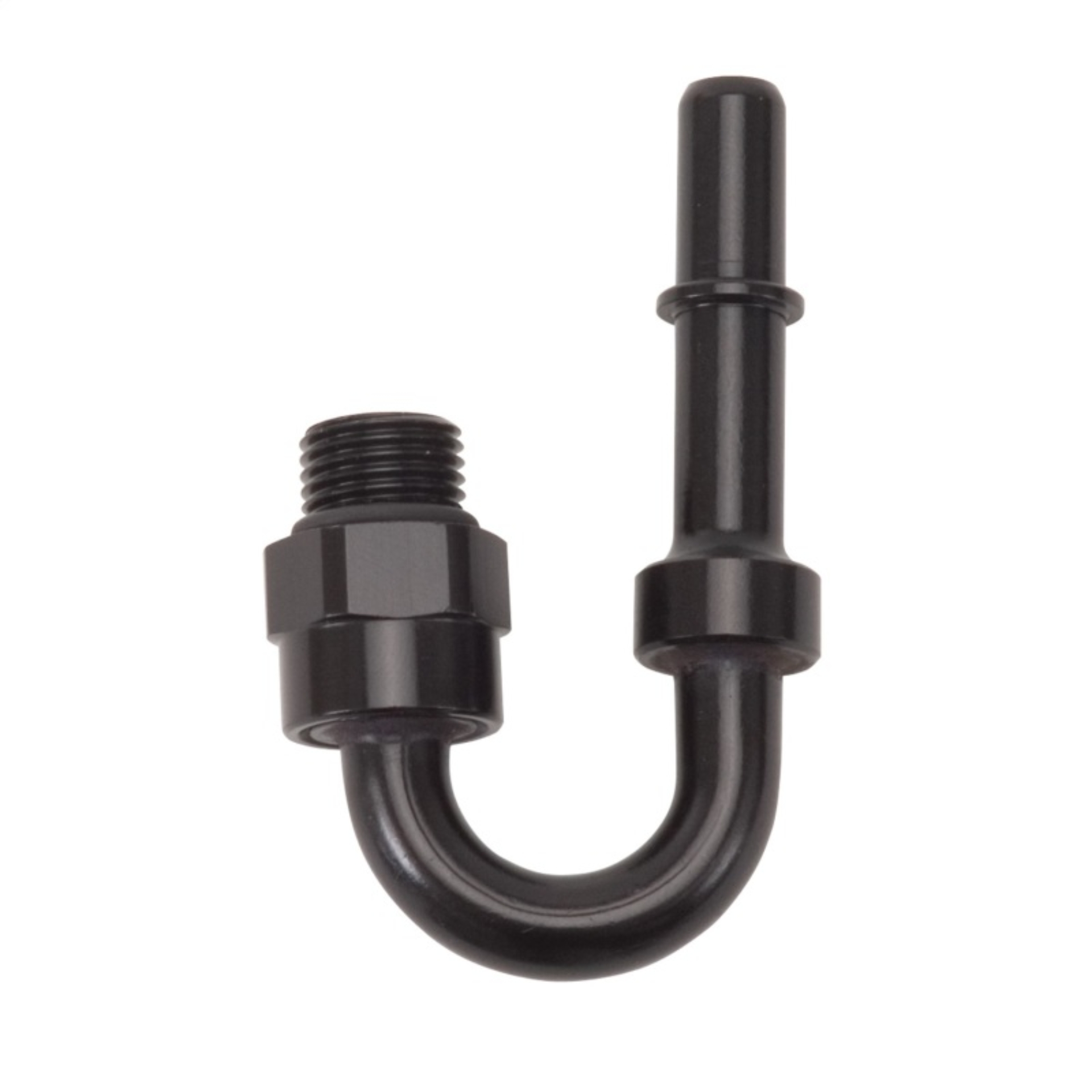 Picture of 3/8" SAE Quick-Disconnect x 8 Port Male Swivel 180 Degree O-ring seal, Black