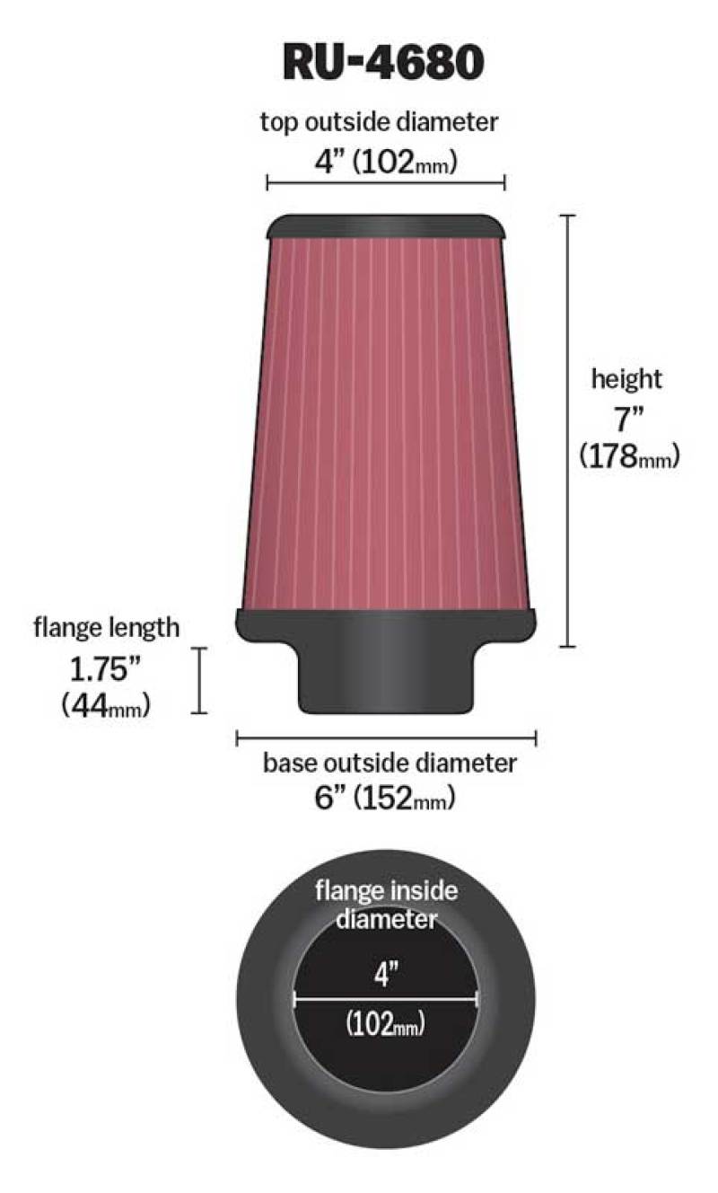 Picture of K&N Engineering KN Universal Air Filter - RU-4680