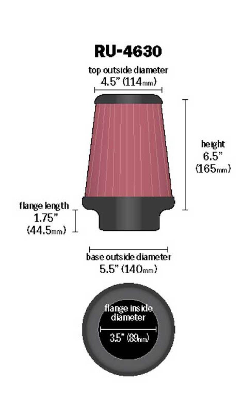Picture of K&N Engineering KN Universal Air Filter - RU-4630