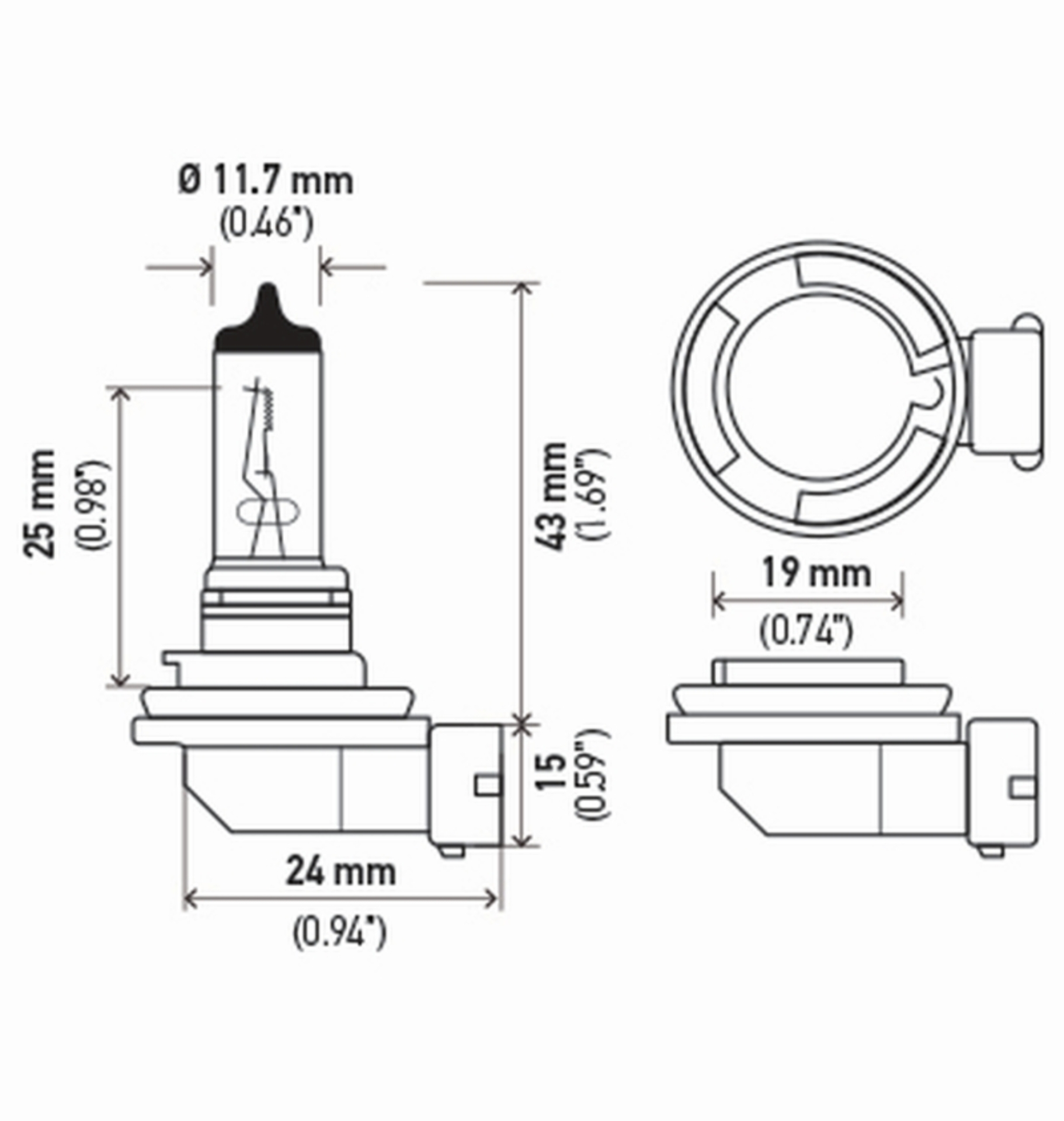 Picture of Hella Halogen Bulb - H11P50TB