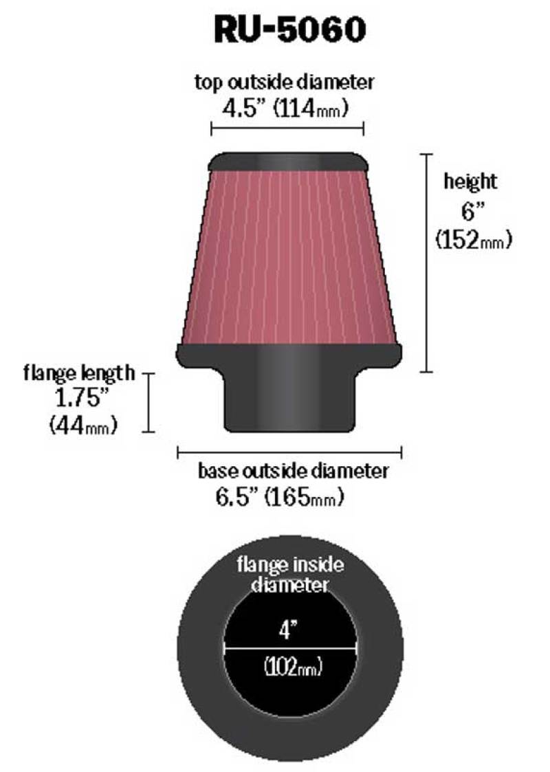 Picture of K&N Engineering KN Universal Air Filter - RU-5060