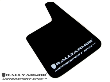 Picture of Rally Armor RAL UR Blk Flap/Wht Logo Mud Flaps - MF20-MSUR-BK/WH