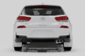 Picture of Rally Armor 19-21 Hyundai Elantra GT N Line/i30 Black UR Mud Flap w/Red Logo