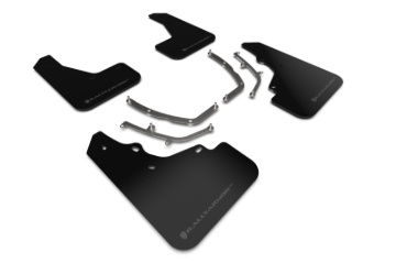 Picture of Rally Armor RAL UR Blk Flap/Dark Grey Logo Mud Flaps - MF61-UR-BLK/DGRY