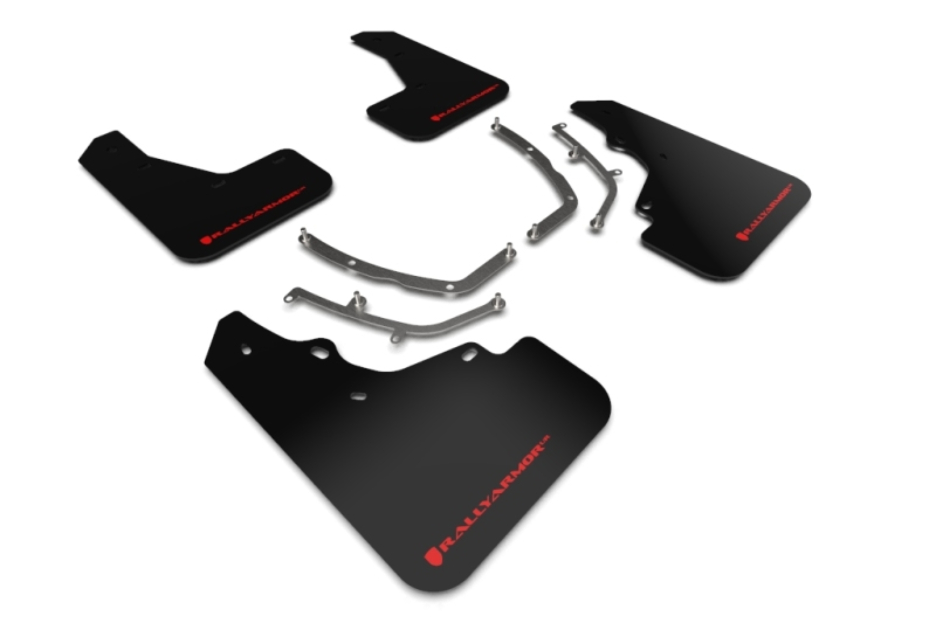 Picture of Rally Armor RAL UR Blk Flap/Rd Logo Mud Flaps - MF61-UR-BLK/RD