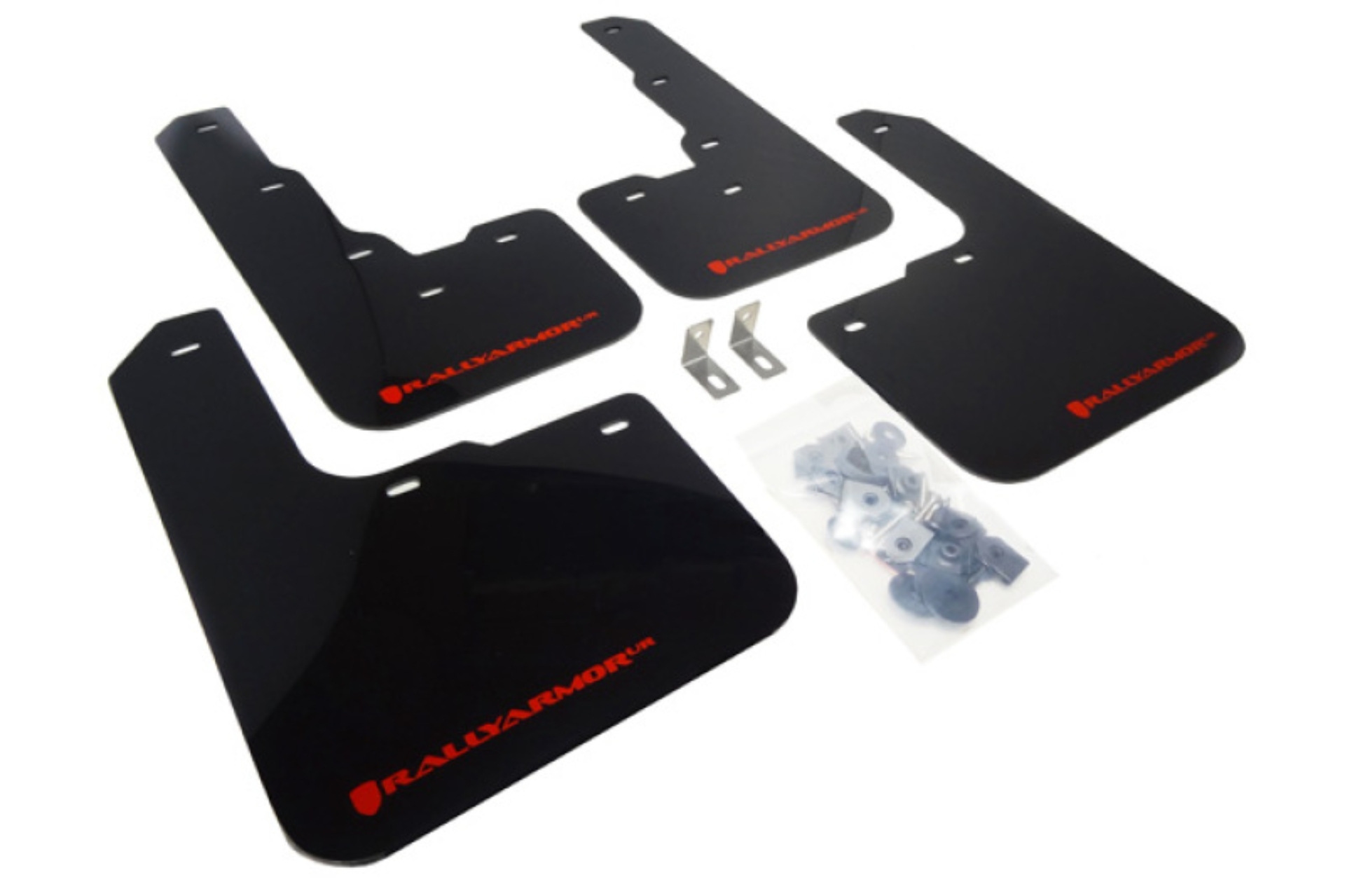 Picture of Rally Armor RAL UR Blk Flap/Rd Logo Mud Flaps - MF39-UR-BLK/RD