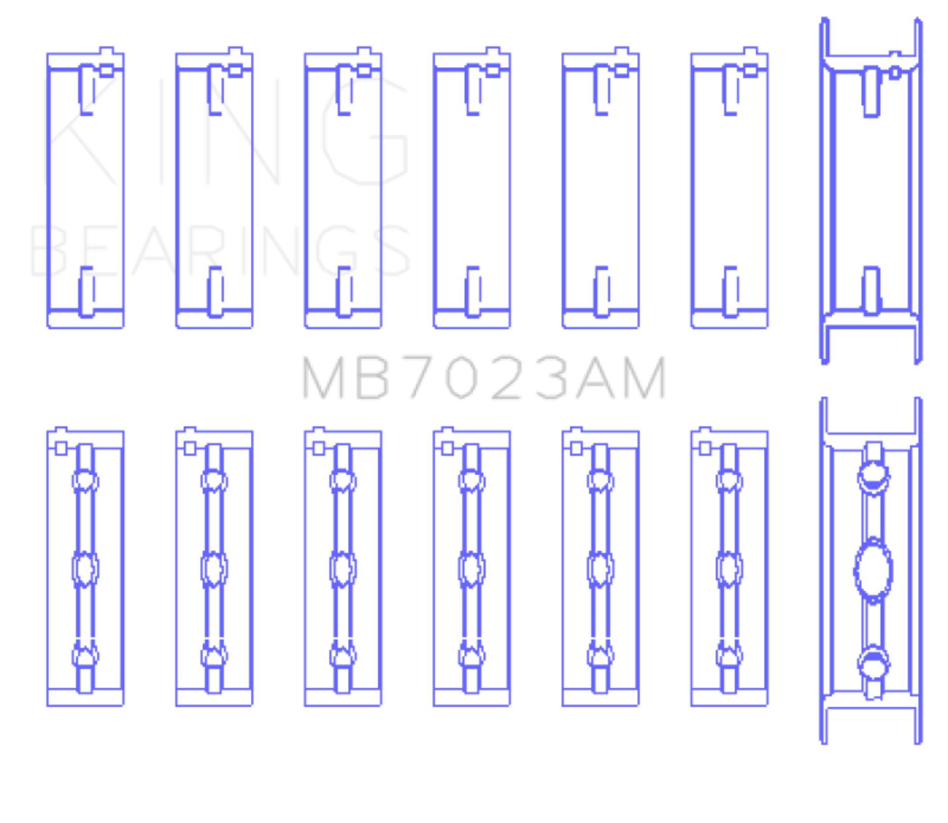 Picture of King Engine Bearings KING Main Bearings - MB7023AM