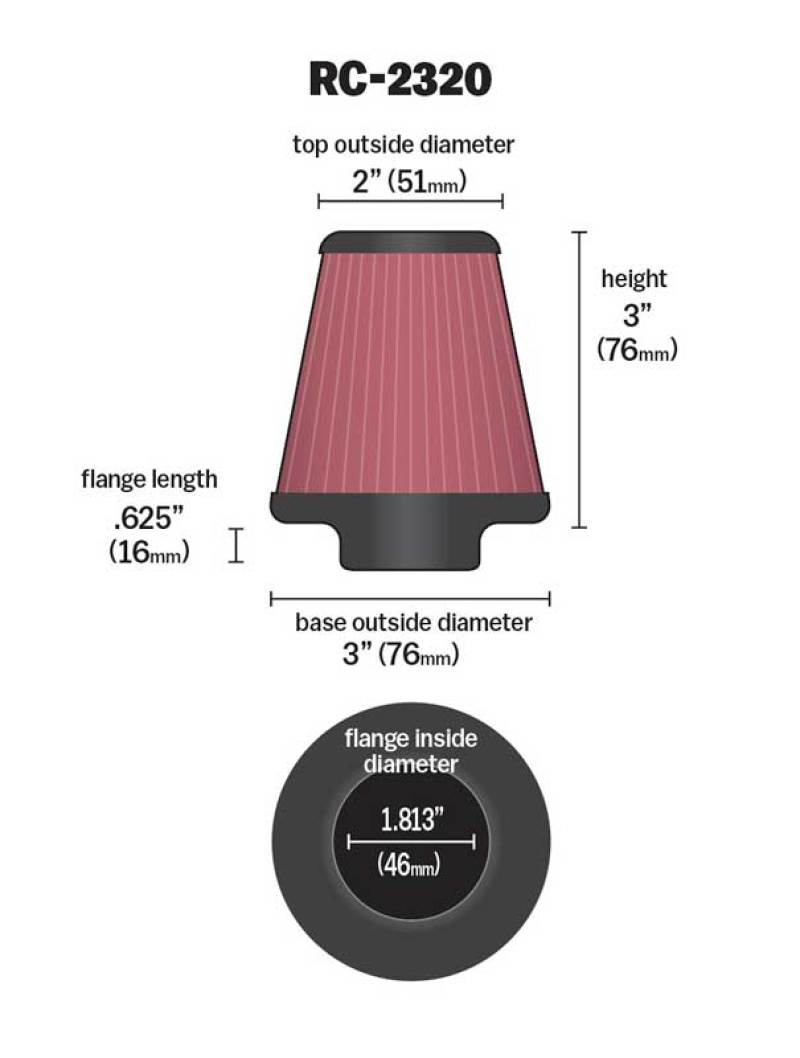 Picture of K&N Engineering KN Universal Air Filter - RC-2320
