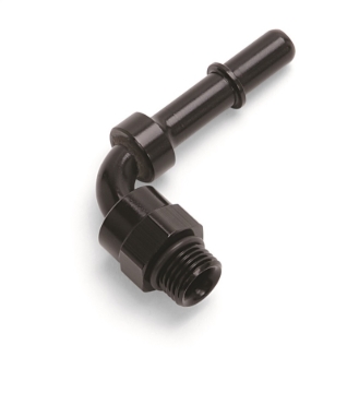 Picture of 3/8" SAE Quick-Disconnect x 8 Port Male Swivel 90 Degree O-ring seal, Black