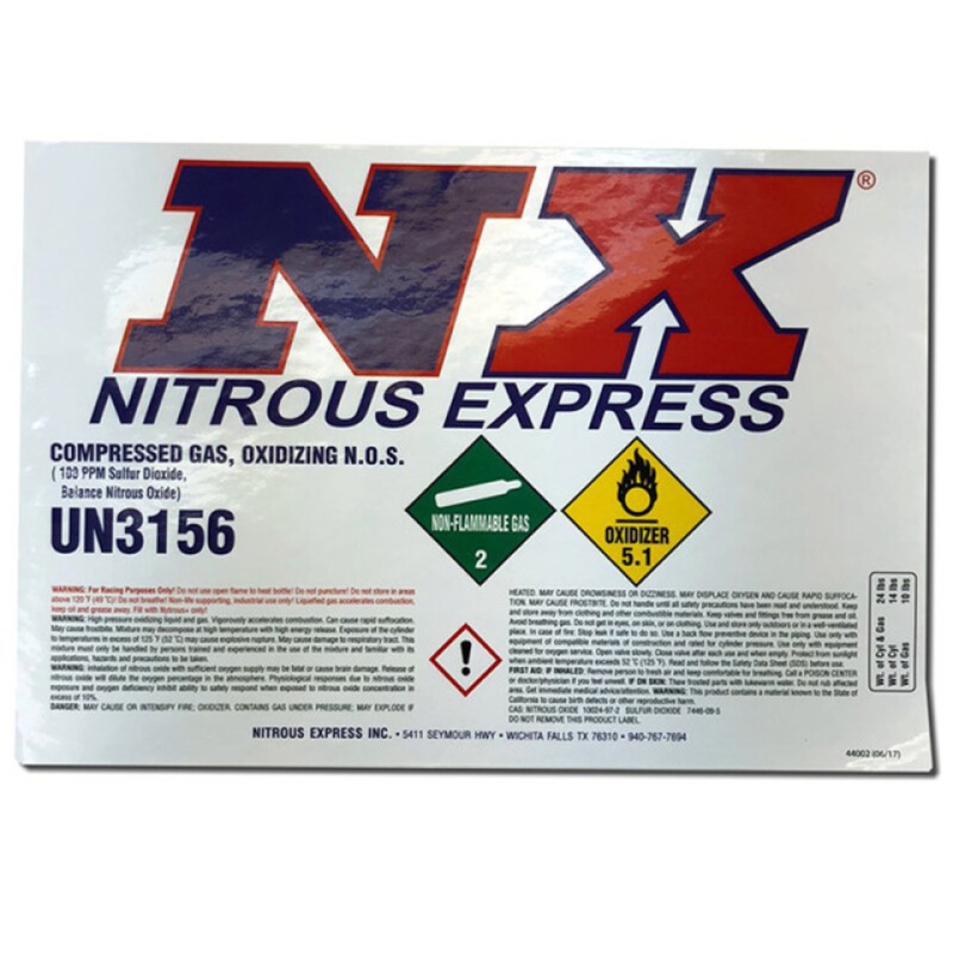 Picture of Nitrous Express NEX Decals Stickers/Decals/Banners - 15994