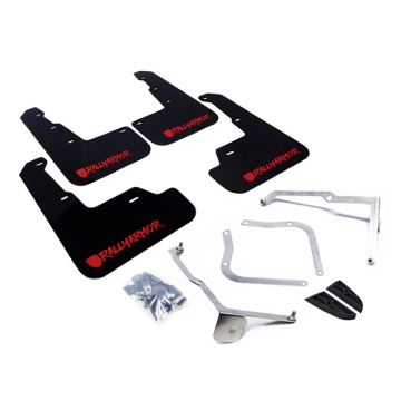 Picture of Rally Armor RAL UR Blk Flap/Rd Logo Mud Flaps - MF32-UR-BLK/RD-X