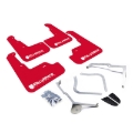 Picture of Rally Armor RAL UR Red Flap/Wht Logo Mud Flaps - MF32-UR-RD/WH-X