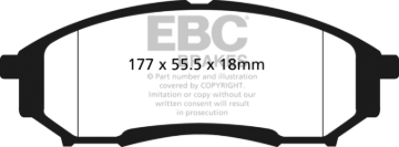 Picture of EBC Greenstuff Brake Pad Sets - DP61778