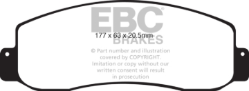 Picture of EBC Yellowstuff Brake Pad Sets - DP41777R