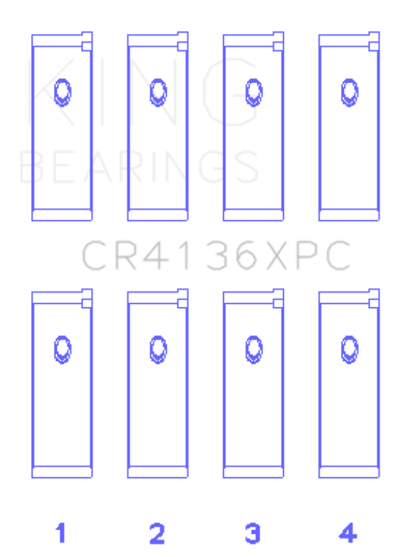 Picture of King Engine Bearings KING Connecting Rod Bearings - CR4136XPC0.25