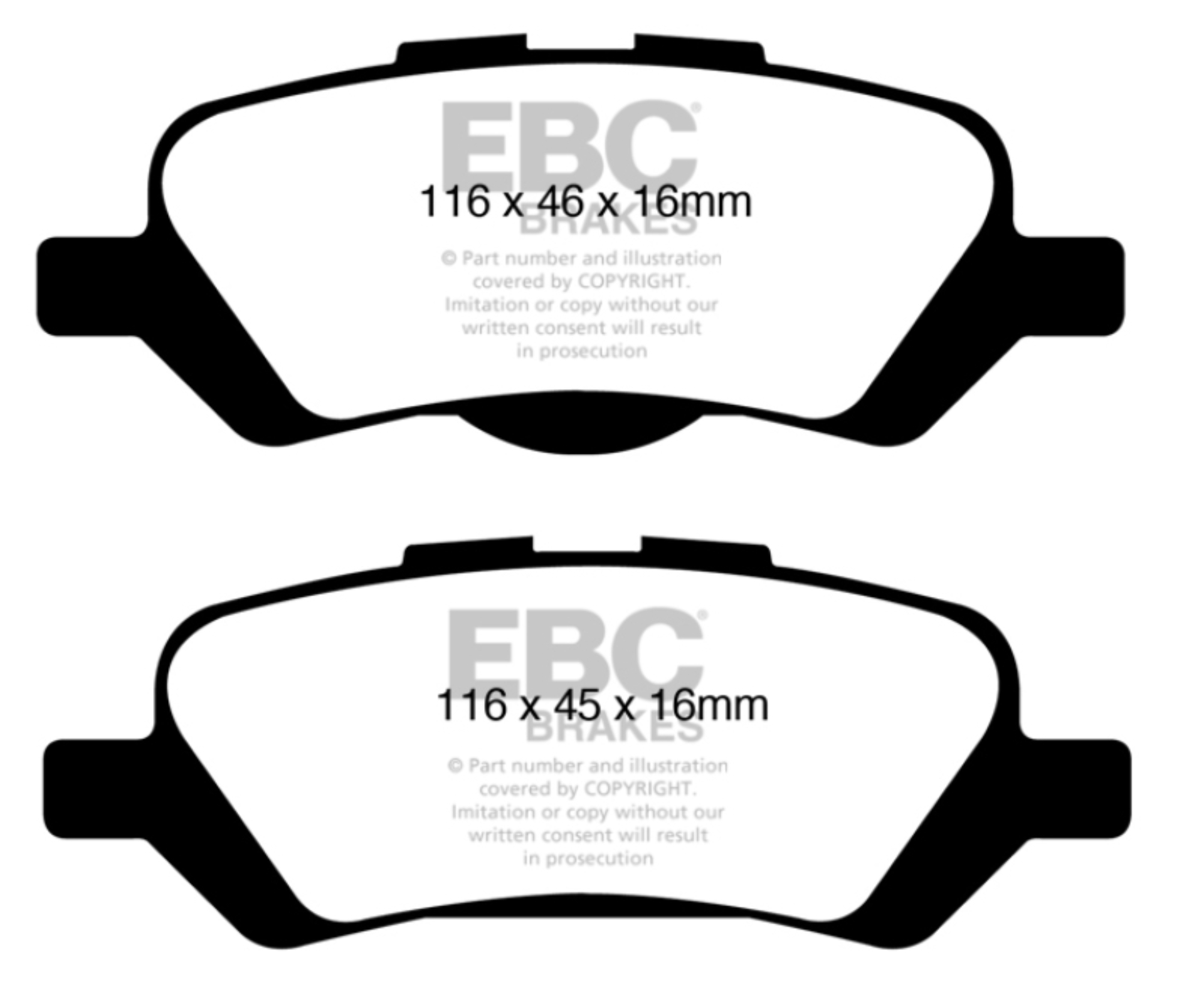 Picture of EBC Greenstuff Brake Pad Sets - DP61852