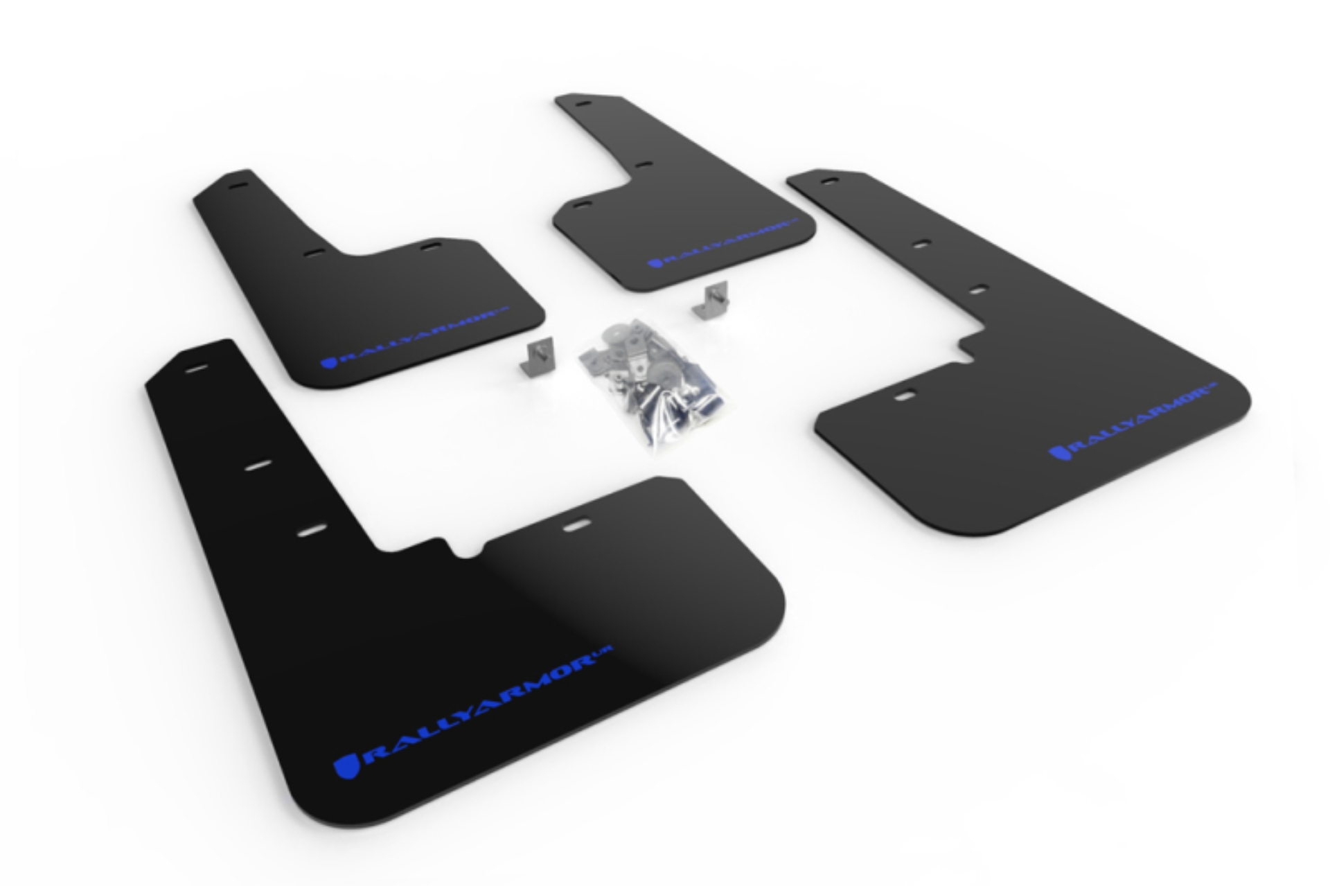 Picture of Rally Armor RAL UR Blk Flap/Blue Logo Mud Flaps - MF66-UR-BLK/BL