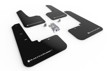 Picture of Rally Armor RAL UR Blk Flap/Wht Logo Mud Flaps - MF66-UR-BLK/WH