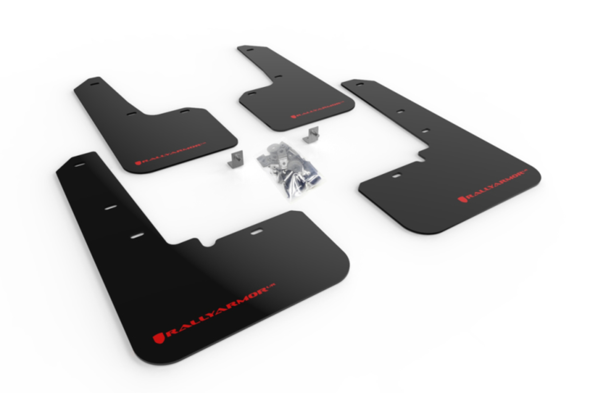 Picture of Rally Armor RAL UR Blk Flap/Rd Logo Mud Flaps - MF66-UR-BLK/RD