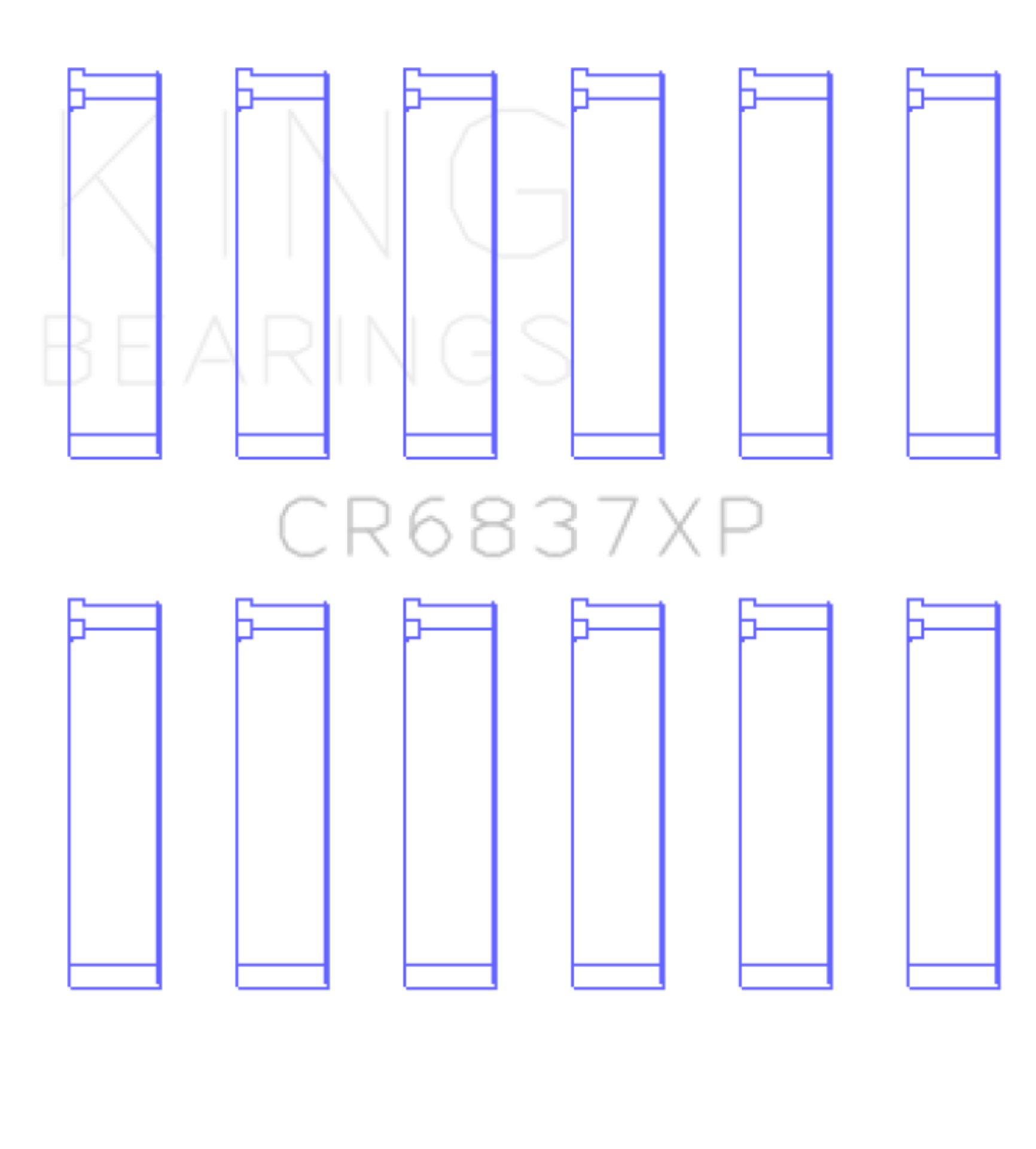 Picture of King Engine Bearings KING Performance Rod Bearings - CR6837XP0.25