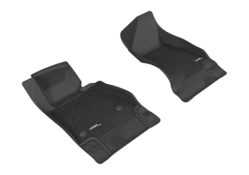 Picture of 3D MAXpider ACE Kagu-Front-Black Floor Mats - L1CH06911509
