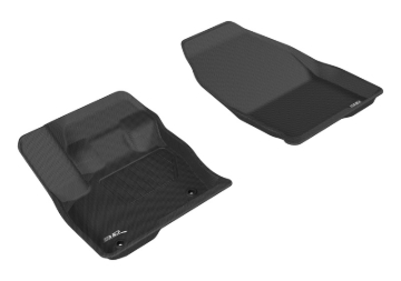 Picture of 3D MAXpider ACE Kagu-Front-Black Floor Mats - L1FR09311509