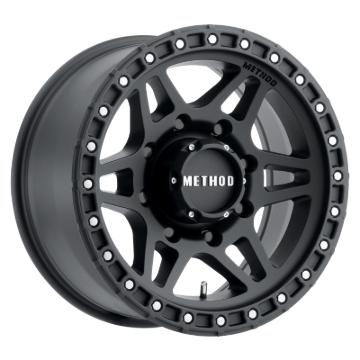 Picture of Method MR312 17x8.5 0mm Offset 8x6.5 130.81mm CB Matte Black Wheel