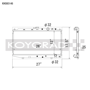 Picture of Koyo KOY Racing Radiators - KH080146