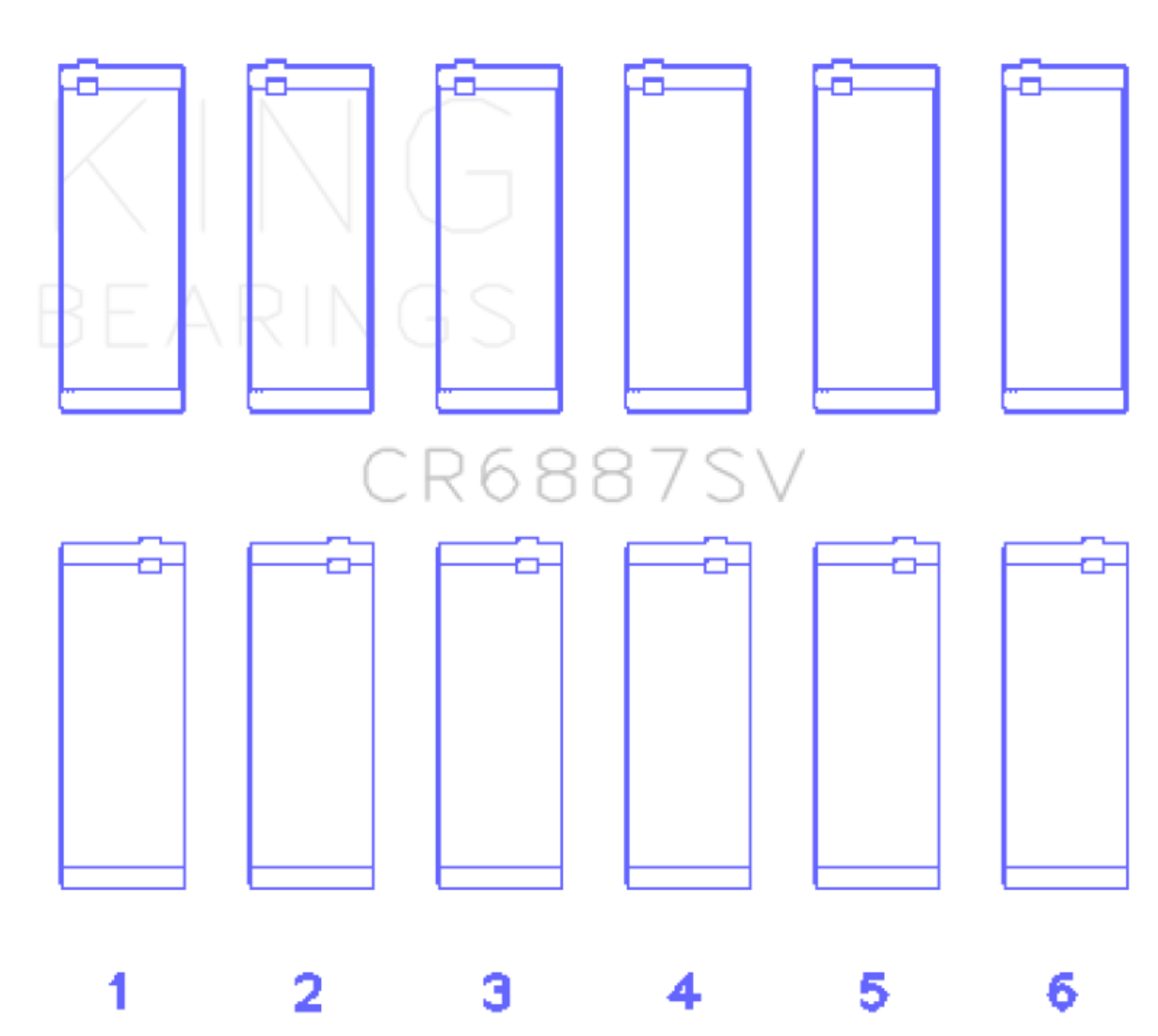Picture of King Engine Bearings KING Performance Rod Bearings - CR6887SV