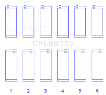 Picture of King Engine Bearings KING Performance Rod Bearings - CR6887SV