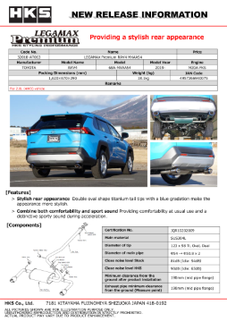 Picture of HKS Exhaust-Legamax Premium Catback - 32018-AT063