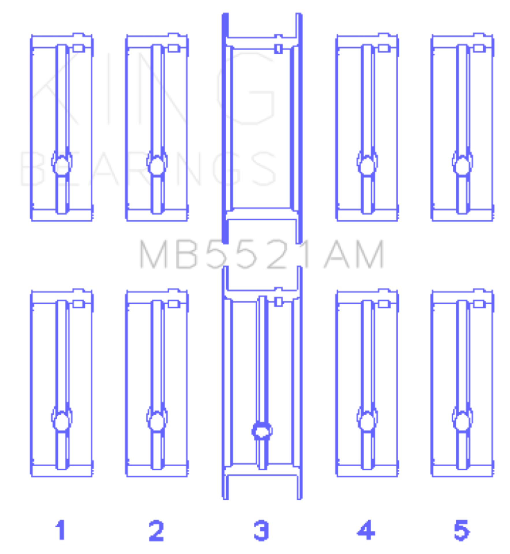 Picture of King Engine Bearings KING Main Bearings - MB5521AM