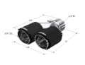 Picture of MBRP Univ Exhaust Tips Carbon - T5170CF