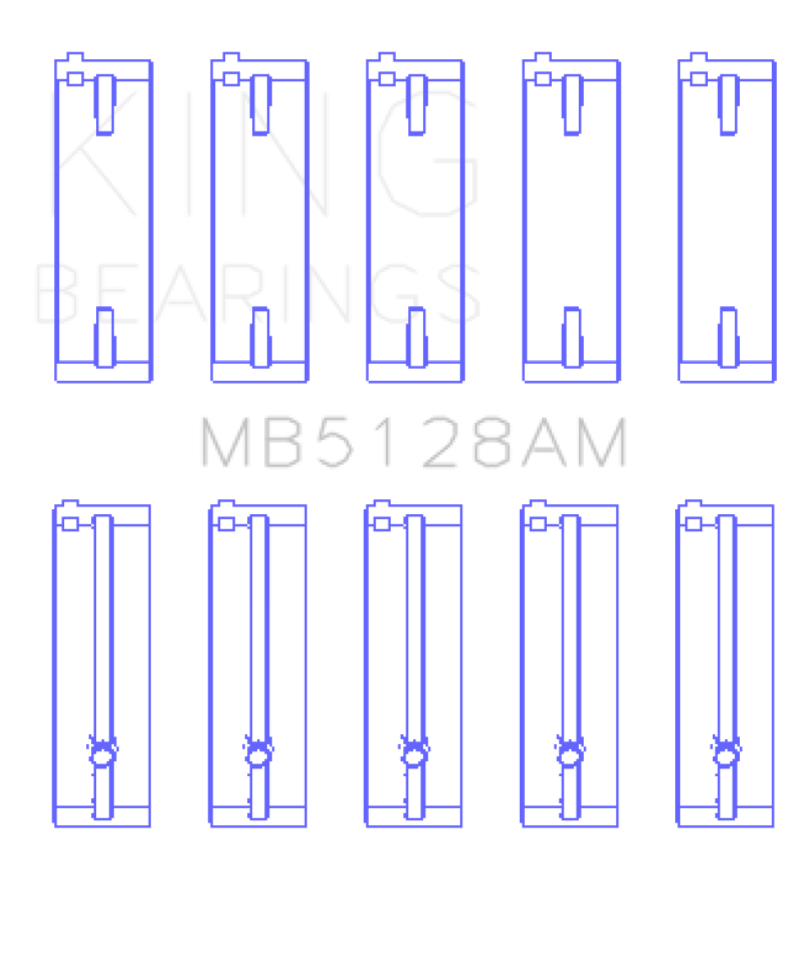 Picture of King Engine Bearings KING Main Bearings - MB5128AM