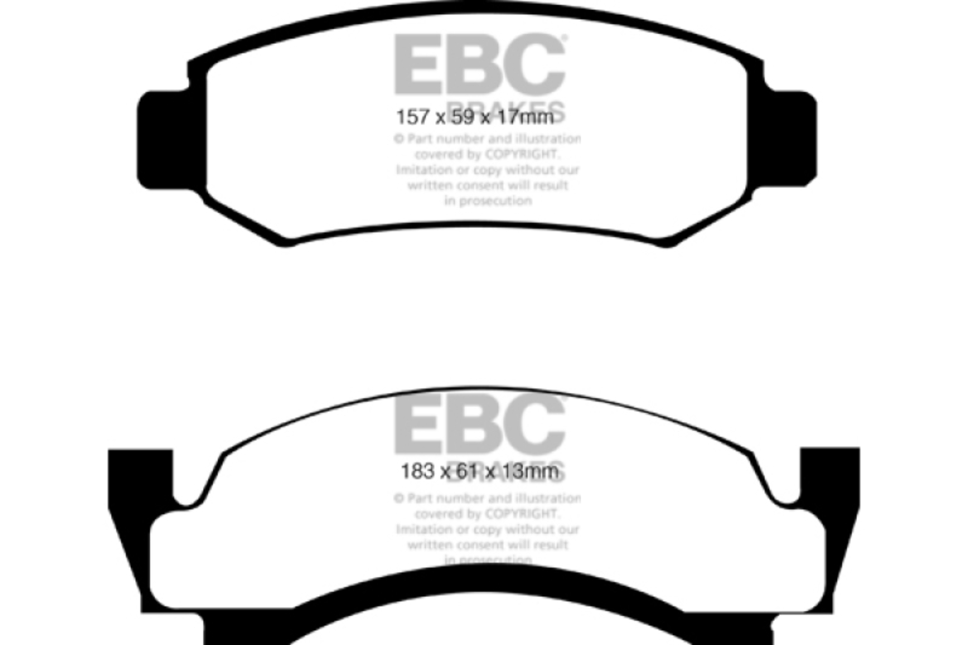Picture of EBC Greenstuff Brake Pad Sets - DP61261