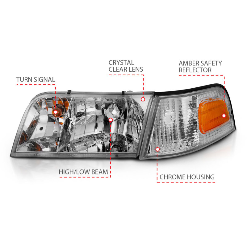 Picture of ANZO ANZ Crystal Headlights - 121556