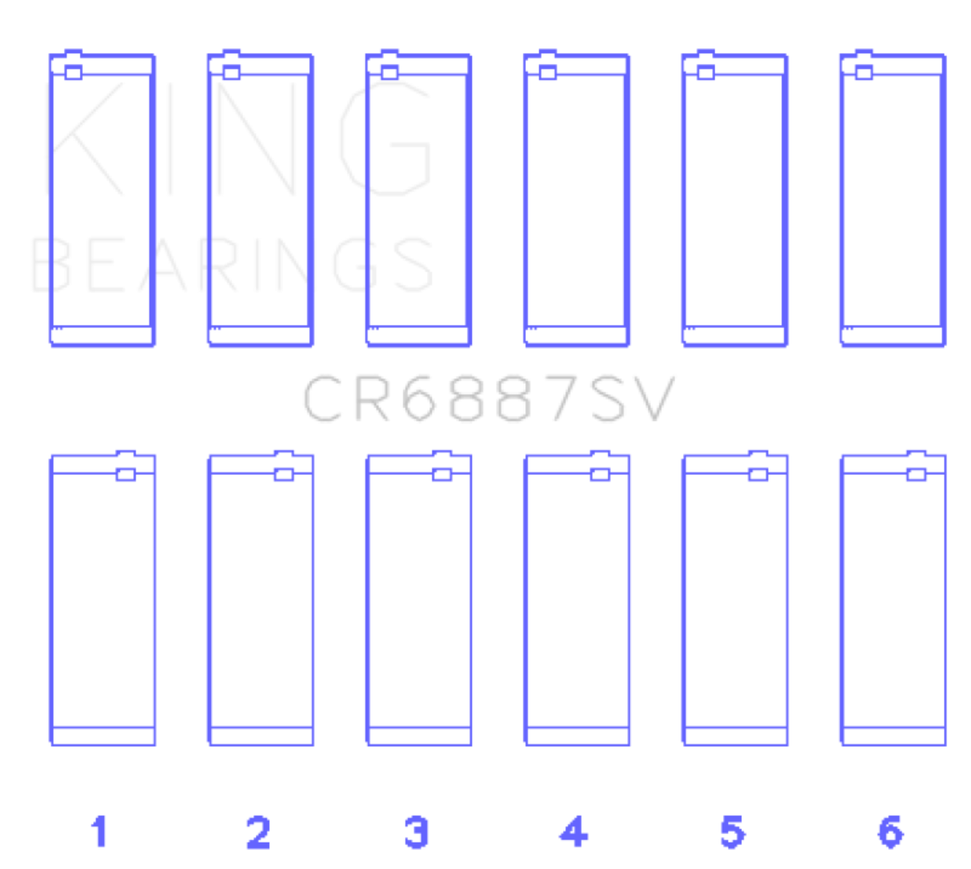 Picture of King Engine Bearings KING Performance Rod Bearings - CR6887SV0.75