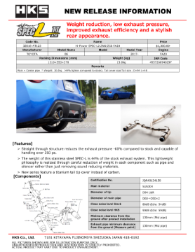 Picture of HKS Exhaust-Silent Hi-Power Catback - 32016-AT123