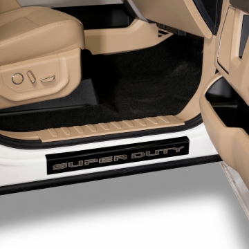 Picture of Putco PUT Black Platinum Door Sills Door Panels - 95185BPFD