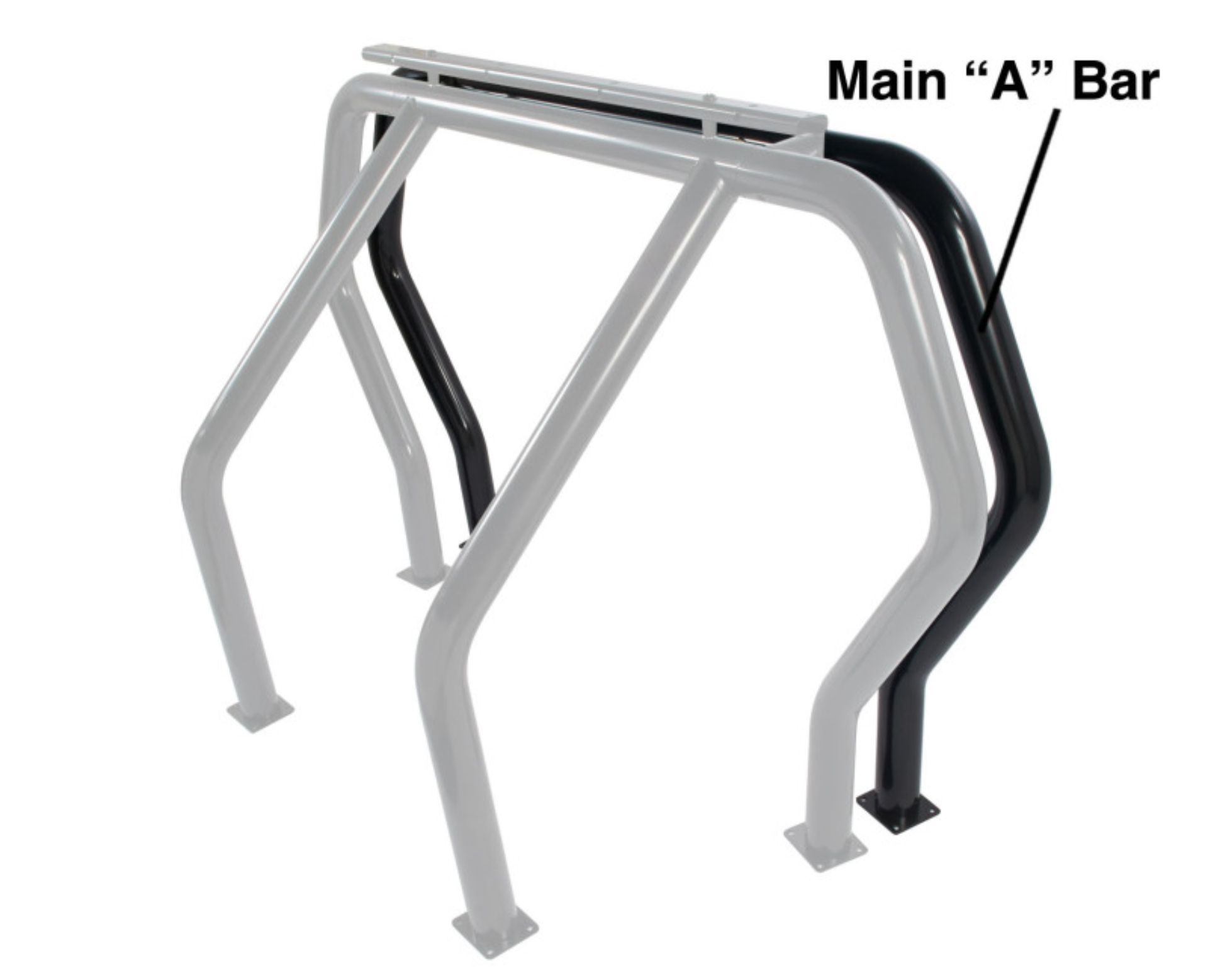 Picture of Go Rhino GOR Bed Bar-Black Front - 95001B